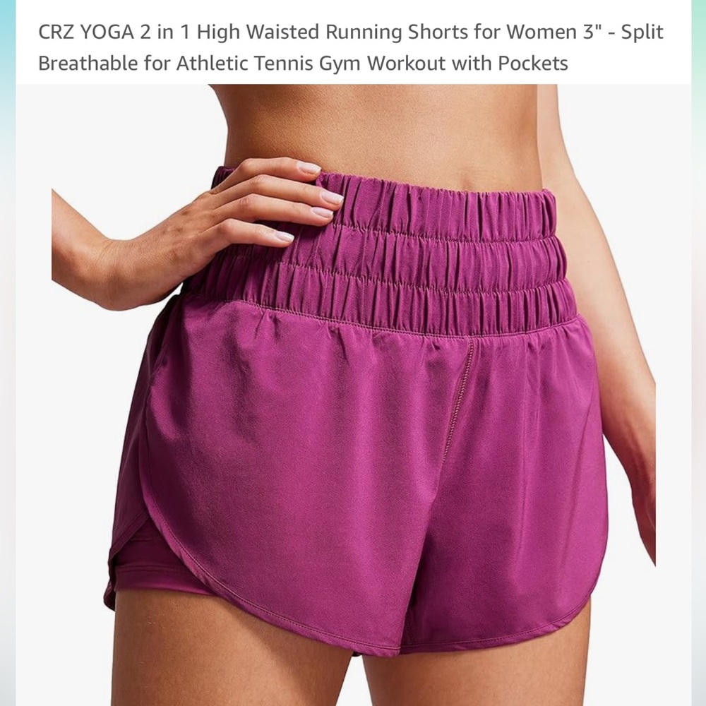 CRZ YOGA 2 in 1 High Waisted Running Shorts